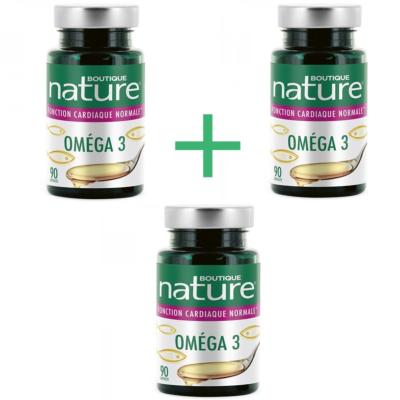 Oméga 3 - 3 boîtes de 90 capsules - Boutique Nature