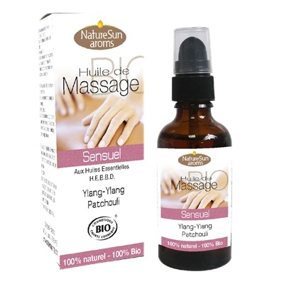 Huile de massage bio sensuel, 50 ml