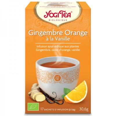 Gingembre orange vanille bio - Infusion 17 sachets - Yogi Tea