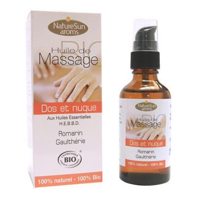 Huile de massage bio Dos et nuque, 50 ml