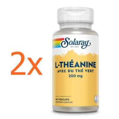 L théanine - 2 boîtes de 45 capsules - Solaray