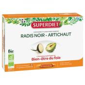 Radis noir bio artichaut bio - 20 ampoules - Superdiet