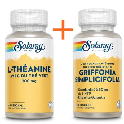 1 griffonia simplicifolia et 1 L théanine 200 mg - Solaray