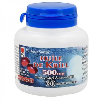 Huile de krill pure, 30 capsules
