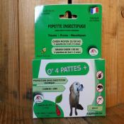 4 pipettes anti puces grands chiens - O 4 pattes