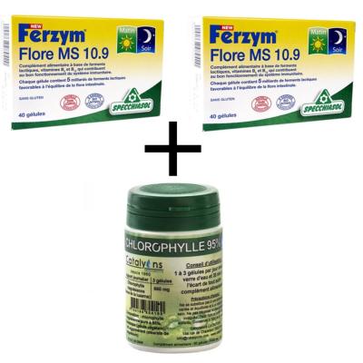 Ferzym 10.9 et 1 chlorophylle en gélules