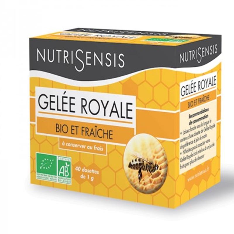 Gelée royale bio fraiche pure - 40 unidoses - Nutrisensis