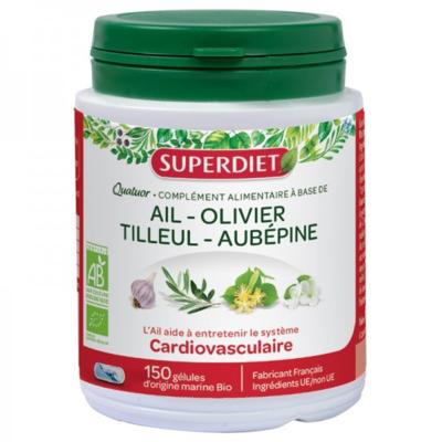 Quatuor cardiovasculaire bio - 150 gélules - Superdiet