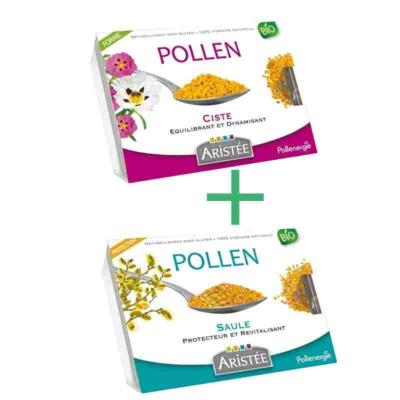 Pollen de saule bio et 1 pollen de ciste bio - Pollenergie Aristée
