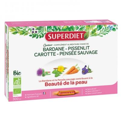 Quatuor peau bio - 20 ampoules - Superdiet