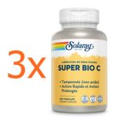 Super bio C Solaray - 3 botes de 100 capsules