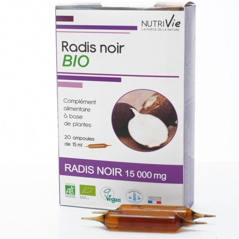 Radis noir bio 20 ampoules de 15 ml Nutrivie