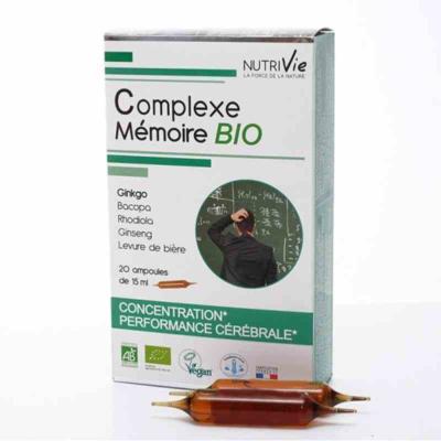 Complexe mémoire bio - 20 ampoules - Nutrivie