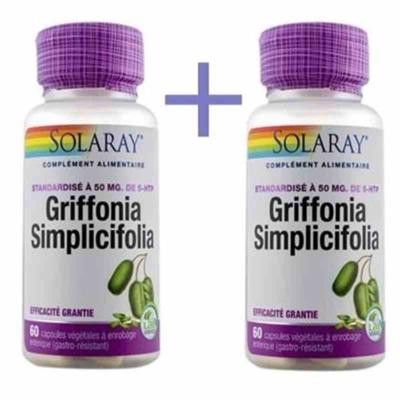 Solaray griffonia simplicifolia 5-htp - 2 boîtes de 60 capsules