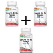 Levure de riz rouge - 3 boîtes de 45 capsules - Solaray