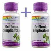 Solaray griffonia simplicifolia 5-htp - 2 boîtes de 60 capsules