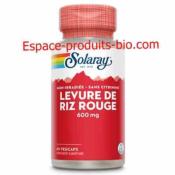 Levure de riz rouge 600 mg - 45 capsules - Solaray