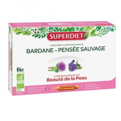 Bardane pensée sauvage bio - 20 ampoules - Superdiet