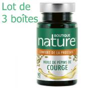 Huile pépin de courge - 3 boîtes de 90 capsules - Boutique Nature