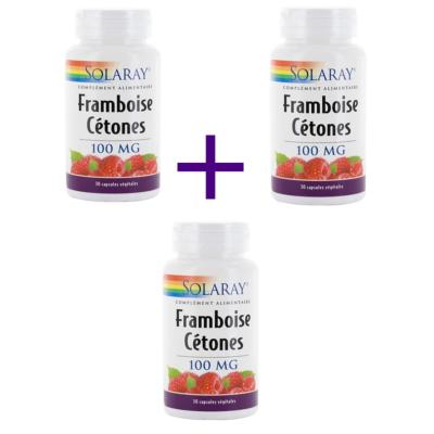 Cétone de framboise - 3 boites de 30 capsules - Solaray