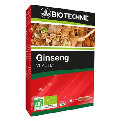 Ginseng bio - 20 ampoules - Biotechnie