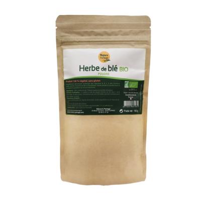 Herbe de blé bio en poudre - 150 grammes - Nature et partage