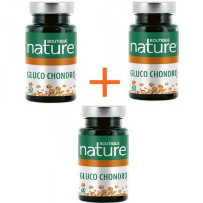 Glucosamine chondroïtine - 3 boîtes de 60 comprimés - Boutique Nature