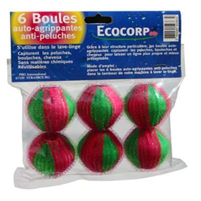 6 boules anti peluches