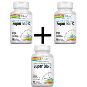 Super bio C Solaray - 3 botes de 100 capsules