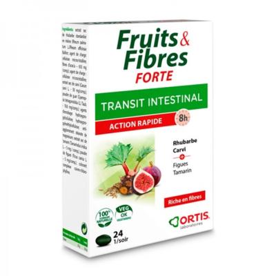 Fruits et fibres forte action rapide - 24 comprimés