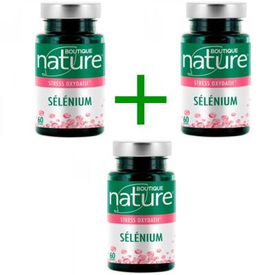 Sélénium - 3 boîtes de 60 gélules - Boutique Nature