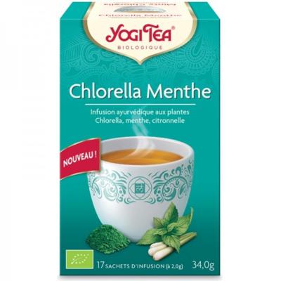 Chlorella menthe bio - Infusion 17 sachets - Yogi Tea