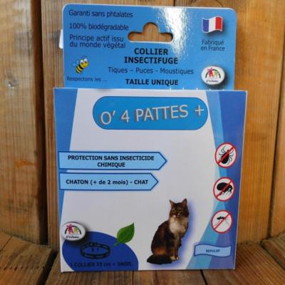 Collier anti puce chats et chatons - O 4 pattes