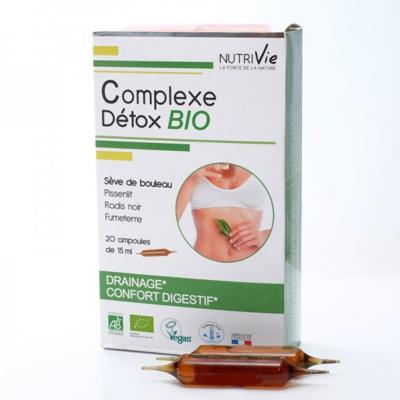 Complexe détox bio - 20 ampoules - Nutrivie