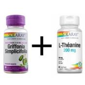 1 griffonia simplicifolia et 1 L théanine 200 mg - Solaray