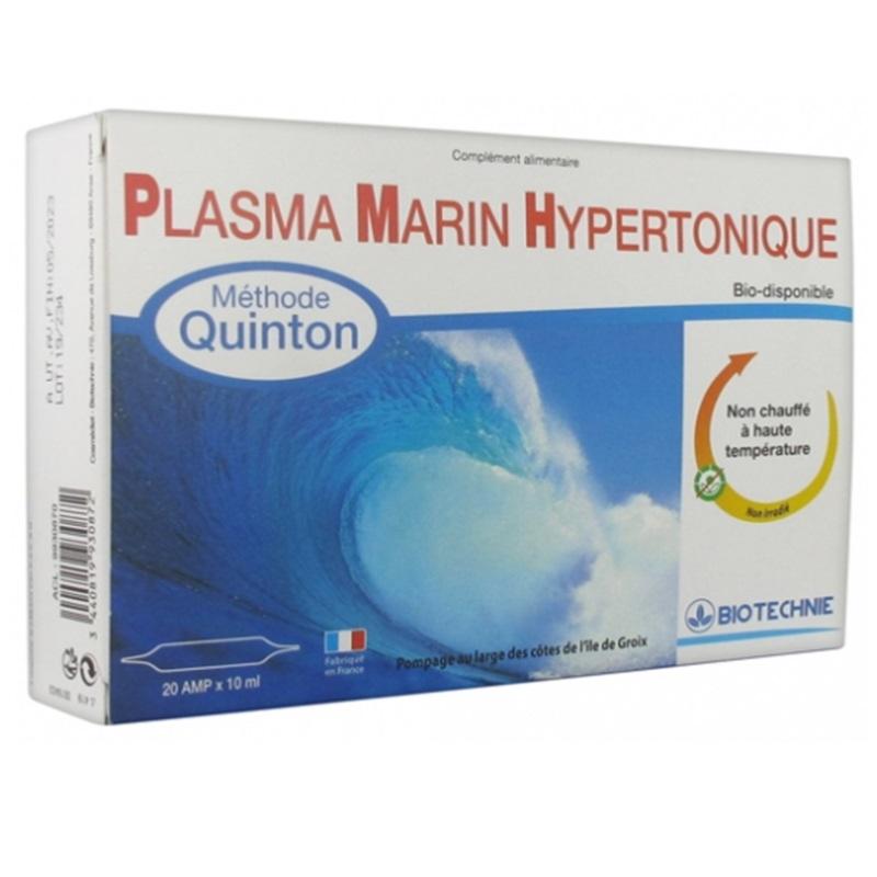 Plasma marin hypertonique Méthode Quinton 20 ampoules