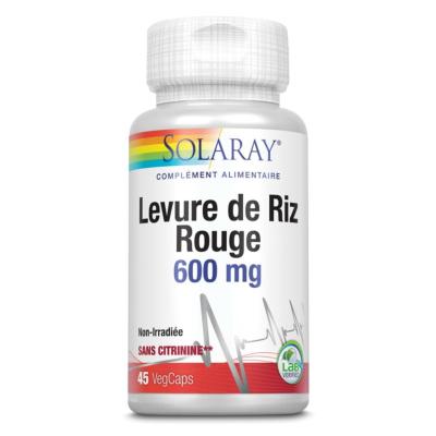 Levure de riz rouge 600 mg - 45 capsules - Solaray