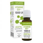 Vitamine D3 1000 UI végétale - 20 ml - D Plantes Laboratoire