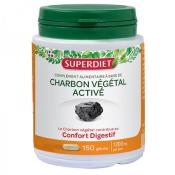 Charbon végétal activé - 150 gélules - Superdiet