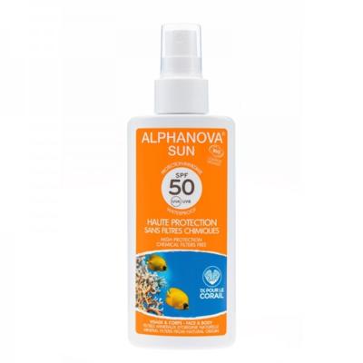 Lait solaire bio SPF 50 - spray 125 grammes - Alphanova